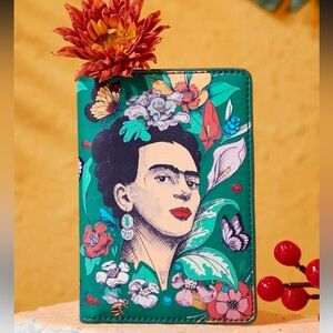 Frida Kahlo Floral Print Passport Holder